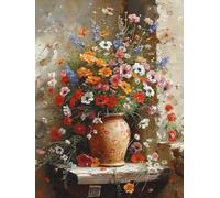 Diamond Painting Fleurs 5D Vase Diamond Painting Adulte, Loisirs Créatifs Adultes Broderie Diamant Grand Format, Carré Diamant Bricolage Kit pour Cadeau Femme Decoration Maison 100x135 cm - FZ2509631