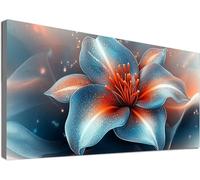 Diamond Painting Fleurs, Broderie Diamant Grand Format 60x120cm, Diamond Painting Enfant Fleur, Canevas Kit Complet Adulte, 5D Bricolage Diamant Point de Croix, pour Murale Décoration Cadeaux C2-522