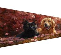 Diamond Painting Fleurs Diamond Painting Adulte Chats Et Chiens Kit Broderie Enfant Loisirs CréAtifs Adultes Kit,5D Point Croix Paintings,MosaïQue Pour Maison DéCoration,Cadeau Femme 90x180cm Q1-884