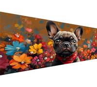 Diamond Painting Fleurs Diamond Painting Adulte Chien Kit Broderie Enfant Loisirs CréAtifs Adultes Kit,5D Diy Point Croix Paintings,MosaïQue Pour Maison DéCoration Salon,Cadeau Femme 50x100cm Q1-436