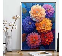 Diamond Painting Fleurs Diamond Painting Adulte, Peinture Diamant Fleur Broderie Diamant 5D DIY Diamant Mosaik Strass Point de Croix Loisirs Créatifs pour Decoration Murale 40 x 50 cm -ly25082P7