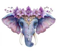 Diamond Painting Fleurs Diamond Painting Enfant, Peinture Diamant Éléphant Diamant Kit Bricolage Adulte Complet Cristal Débutant Art Set pour Decoration Maison Murale, Cadeau Femme 80x100cm, Model467