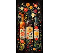 Diamond Painting Fleurs, Diamond Painting Enfant Vase, 5D Bricolage Kit Broderie Loisirs Créatifs Adultes, Peinture Diamant Enfant Débutants, Point de Croix pour Murale Décor Cadeaux 80x160cm C5-115