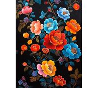 Diamond Painting Fleurs, Feuille Diamond Painting Adulte, 5D DIY Cristal Strass Point de Croix Peinture Sets, Peinture Diamant Kit Complet Enfant, pour Cadeau femmes décoratif 100x135cm 0U-625