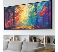 Diamond Painting Forêt Diamond Painting 30x60cm, DIY Peinture Diamant Adulte Coucher De Soleil 5D Strass Gemmes Mosaïque Broderie Point de Croix Loisirs Créatif Adultes Décoration Maison Cadeau O-377Y