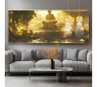 Diamond Painting Forêt Diamond Painting Adulte Grand Format 50x150cm Peinture Diamant Kit Broderie Bouddha DIY 5D Perle Diamant a Coller Mosaïque Strass Gemmes Maison Décoration Murale Cadeau 0-sy121
