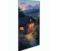 Diamond Painting Forêt, DIY 5D Cabine Diamond Painting Adulte, Peinture Diamant Activité Manuelle Adulte Kit Complet, Bricolage Diamant Broderie Cristal Arts Artisanat pour Home Decor 50x100cm 0R-958