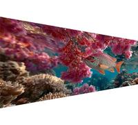 Diamond Painting ForêT Fleurs Diamond Painting Adulte Poisson Rouge Kit Broderie Enfant Loisirs CréAtifs Adultes Kit,5D Point Croix Paintings,MosaïQue Maison DéCoration,Cadeau Femme 60x120cm Q1-516