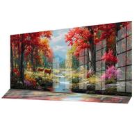 Diamond Painting Forêt Peinture Diamant Adulte Cerf Diamond Painting Adulte Grand Format 70x140 cm, DIY Broderie Diamant Kit Complet Enfant Point de Croix Cristal Puzzle pour Murale Decoration C-942