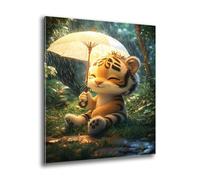 Diamond Painting Forêt Tigre, Kit Peinture Adulte Enfant, Diamond Painting Grand Format, Broderie Diamant Kit Complet, Cristal Art Peinture Kits, for Maisons Murale Decoration, Cadeaux 80x110 cm L-754