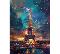 Diamond Painting France Diamond Painting Adulte Grand Format 60x90cm Eiffel Broderie Diamant kit Complet, DIY 5D Peinture Diamant Enfant Strass Point de Croix Toile Artisanat, Decoration Maison G-1093