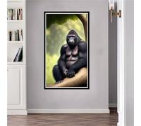 Diamond Painting Gorille Orang outan Grand Format 60x100cm 5D DIY Ensemble Broderie Diamant Kit Complet Puzzle Diamant Loisirs Creatifs Adultes Art Cristal Painting Décoratio Murale d'intérieur S-249