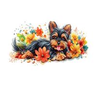Diamond Painting Grand Format 125x50 cm, Diamond Painting Fleur, Canevas Kit Complet Adulte, DIY 5D Peinture Diamant Chien Broderie Point de Croix Carré Crystal Art Kits pour Decoration Murale Z0-147