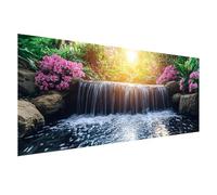 Diamond Painting Grand Format 175x70 cm, Diamond Painting Cascade, Canevas Kit Complet Adulte, DIY 5D Peinture Diamant Paysage Broderie Point de Croix Carré Crystal Art pour Decoration Murale Z0-231