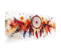 Diamond Painting Grand Format 200x80 cm, Diamond Painting Attrape-rêves, Canevas Kit Complet Adulte,DIY 5D Peinture Diamant Plume Broderie Point de Croix Carré Crystal Art pour Decoration Murale Z0-75