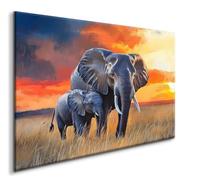 Diamond Painting Grand Format 20x30CM Éléphant Diamond Painting Kit Complet Prairie Peinture Diamant Adulte, Diamond Painting Enfant Strass Point de Croix Cristal Paintings, Murale Chambre Décoration