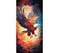 Diamond Painting Grand Format 20x40cm, Diamond Painting Aigle, Peinture Diamant Enfant Animal, 5D DIY Kit Broderie Debutant Activité Manuelle, Loisirs Créatifs Adultes Cadeaux pour Décor Maison C5-256