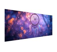 Diamond Painting Grand Format 225x90 cm, Diamond Painting Attrape-rêves, Canevas Kit Complet Adulte, 5D Peinture Diamant Plume Broderie Point de Croix Carré Crystal Art pour Decoration Murale Z0-149