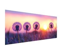 Diamond Painting Grand Format 225x90 cm, Diamond Painting Pissenlit, 5D Peinture Diamant Coucher de Soleil Broderie Diamant Point de Croix Carré Crystal Art Kits pour Decoration Murale Cadeau Z0-173