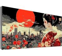 Diamond Painting Grand Format 70x140cm, Diamond Painting Beauté, Peinture Diamant Enfant Japon, 5D DIY Kit Broderie Debutant, Loisirs Créatifs Adultes Cadeaux pour Décoration Maison Moderne C2-551