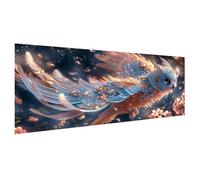 Diamond Painting Hibou Diamond Painting Adulte Plume Broderie Diamant Grand Format 220x100cm Bricolage Peinture Diamant Artisanat Strass Point de Croix Paintings pour Decoration Murale Maison X2-133