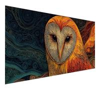 Diamond Painting Hibou, DIY Diamond Painting Adulte Abstrait, 5D Peinture Diamant Activité Manuelle Adulte, Peinture Diamant Enfant Broderie Point de Croix Kits, Decoration Murale, 90x40cm 4-5138