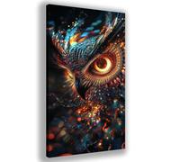 Diamond Painting Hibou Motif 80x160cm Grand Format,Couleur Diamond Painting Adulte Activité Manuelle,Broderie Diamant Ronde Cristal Art Strass Point de Croix Peinture pour Decoration Chambre,Y881Z