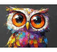Diamond Painting Hibou, Peinture Diamant Animal Diamond Painting Adulte Grand Format 90 x 70 cm, 5D DIY Broderie Diamant Point de Croix Loisirs Créatifs Adultes pour Decoration Maison -zjn250117L