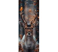 Diamond Painting Hiver, Full Drill Peinture Numero Adulte Cerf, Kit Broderie Canevas Kit Complet Adulte, Strass Cristal Art Peinture Diamant pour Decoration Maison Cadeau Femme 30 x 75cm Model-21596