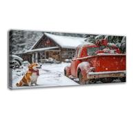 Diamond Painting Hiver, Loisirs Créatifs Adultes, 5D DIY Chien Diamant Painting Kit Complet Débutant, Peinture Diamant Artisanat Strass Paintings Pour Decoration Chambre, Cadeau Femme 20x40cm 0C-522