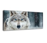 Diamond Painting Hiver, Loisirs Créatifs Adultes, 5D DIY Loup des neiges Diamant Painting Kit Complet Débutant, Peinture Diamant Artisanat Strass Pour Decoration Chambre, Cadeau Femme 20x40cm 0C-533