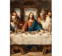Diamond Painting Homme, DIY Diamond Painting Adulte La CèNe, Peinture Diamant Activité Manuelle Adulte, Peinture Diamant Enfant Broderie Point de Croix Kits, Tableau Decoration Murale, 50x70cm E-5100