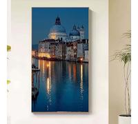 Diamond Painting Italie Diamond Painting Enfant, Venise Peinture Diamant Adulte Bricolage Cristal Strass Point de Croix Broderie Diamant Kit Complet Decoration Chambre Cadeau Femme 70x140cm db17-w