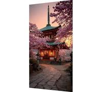 Diamond Painting Japon Diamond Painting Adulte, Broderie Diamant Paysage Peinture Diamant Adultes Bricolage 5D Cristal Strass Point de Croix Puzzle, Tableau Decoration Murale Cadeau 40x80cm z4-ju2