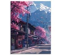 Diamond Painting Japon Diamond Painting Adulte Rue Peinture Diamant Adulte, DIY Broderie Diamant Kit Complet, 5D Strass Point De Croix Paintings Pour DéButants Tableau Decoration Murale 35x50cm Y8-687
