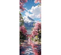 Diamond Painting Japon, Full Drill Peinture Numero Adulte Mont Fuji, Kit Broderie Canevas Kit Complet Adulte, Strass Cristal Art Peinture Diamant pour Decoration Maison Cadeau 100x250 CM Model-19578