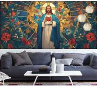 Diamond Painting Jésus Diamond Painting Grand Format 70x200cm Peinture Diamant Adulte Amour Broderie Diamant Strass Point de Croix Peinture,Bricolage Mosaique Puzzle Artisanat Kits,Décoration QL-511