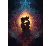 Diamond Painting Kit Adulte et Enfant, Diamant Painting Images Ronde Diamond Peinture, Les amants rêvent 5D DIY Cristal Débutant Art Set, Strass Point de Croix Décoration Murale 40x50cm E-431