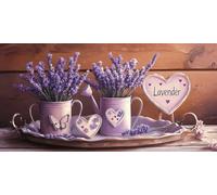 Diamond Painting Kit Adulte, Lavande Peinture Diamant Enfant, Carré Diamant 5D DIY Cristal Débutant Art Kit Broderie Activité Manuelle Adulte, pour Décoration Murale Maison, Cadeaux 100x200cm u-796