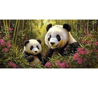 Diamond Painting Kit Adulte, Panda de la forêt de bambous Peinture Diamant Enfant, Carré Diamant 5D DIY Cristal Art Kit Broderie Activité Manuelle Adulte, pour Décor Murale Maison 30x60cm u-880