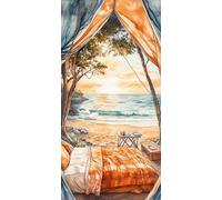 Diamond Painting Kit Adulte, Vue sur la mer Peinture Diamant Enfant, Carré Diamant 5D DIY Cristal Débutant Art Kit Broderie Activité Manuelle Adulte, pour Décor Murale Maison, Cadeaux 50x100cm u-237