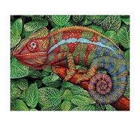 Diamond Painting Kit Chameleon 5D DIY Broderie Diamant Peinture Diamant pour Adultes Enfants Complet Cristal Strass Point de Croix pour salon chambre Décor murale Cadeau Square Drill_30x50cm(12x20in)