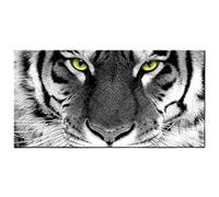 Diamond Painting Kit Complet, Diamant Peinture Numero Adulte, Broderie Diamant 5D, Enfant Point De Croix Strass Perle Art pour la Décor à la Maison/Salon/Chambre,Tigre blanc noir 50x100cm/20x40in