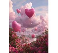Diamond Painting Kit Complet, DIY 5D Amour du ciel Peinture Diamond, Adulte et Enfant Débutants, Diamant Strass Point de Croix Cristal Painting, Décoration Murale d'intérieur Avec Outils 90x120cm Z793