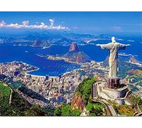 Diamond Painting Kit Complet, Rio De Janeiro Diamant Broderie Kits De Broderie Au Point De Croix Strass Peinture, 30x40cm Tableau Perle Diamant a Coller Enfant pour à La Maison ou le Salon for Décor