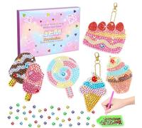Diamond Painting Kit Enfant Cadeau 6 Ans Fille：5D Diamond Painting Autocollants Kits Enfants Kit Mosaïque pour Enfants, Broderie Diamant pour Enfants idée anniversaire cadeau fille 5 6 7 8 9 ans