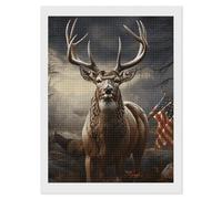 Diamond Painting Kits de peinture diamant saison de chasse au cerf pour adultes débutants 30,5 x 40,6 cm avec outils de bricolage carrés 5D diamants points artisanat peinture gemme art par Diamonds