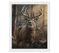 Diamond Painting Kits de peinture diamant saison de chasse au cerf pour adultes débutants 40,6 x 50,8 cm avec outils de bricolage carrés 5D diamants points artisanat peinture gemme art peinture par