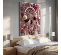 Diamond Painting Kits Fleur Attrape-RêVes, 5D DIY Diamond painting Adulte Art Cristal Broderie Peintures Diamant Arts Artisanat pour Débutant Enfants Home Décoration Murale 50 x 70 cm PjY2389 B-Y