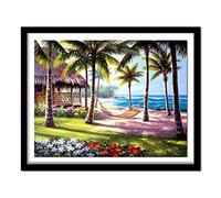 Diamond Painting Kits Full Drill DIY 5D Diamond Embroidery Large Size Summer Beach 40x50cm/16*20in Cross Stitch Adult/Kid Handcraft Paste Crystal Rhinestone Diamond Art Craft Living bedroom Wall Decor